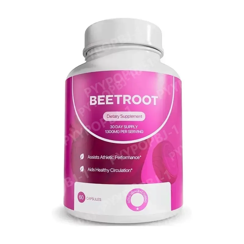 Beet Root Capsules 1300mg Beet Root Powder Aids Healthy Circulation Vitality Non GMO Beet Root Supplement 60 Capsules