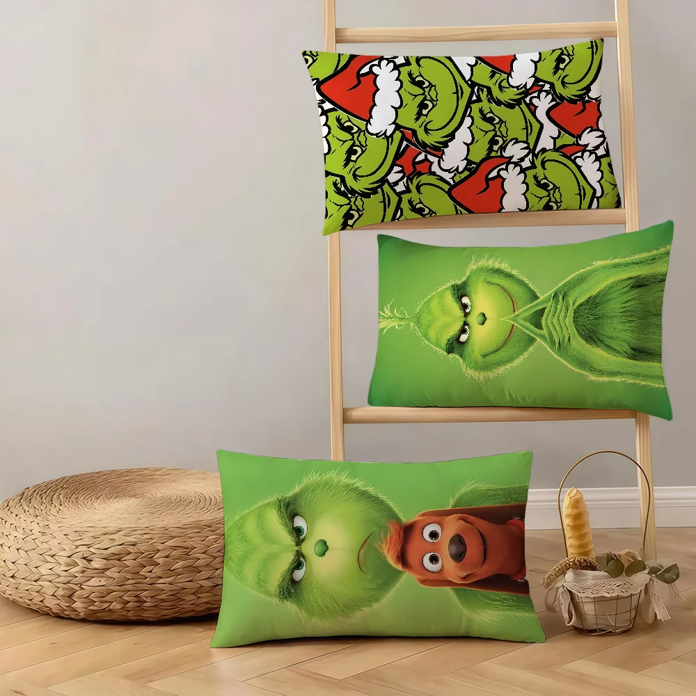 G-G-GrinchS-ES Classic Movie Cushion Cover Rectangle Pillow Cover Hit Product Comfortable Warm Bedding Party Gift