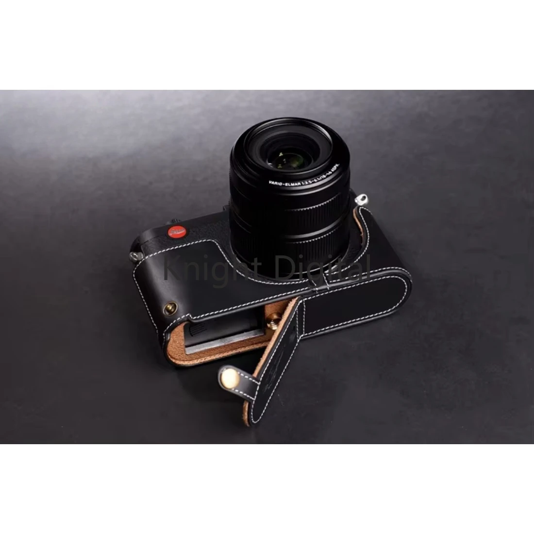 حقيبة جلد البقر الأصلي كاميرا الجسم نصف حافظة لهاتف Leica X XV Vario Mini M Typ113 حافظة قاعدة واقية كامميلرا ريين كورفير
