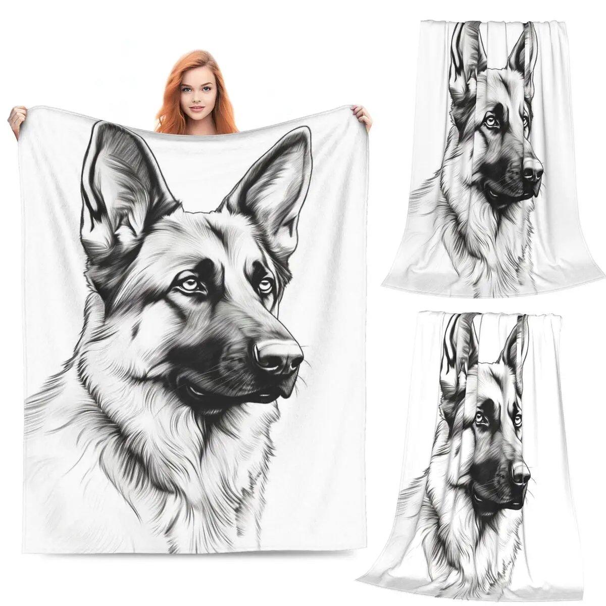 

Одеяло с немецкой овчаркой, фланелевое одеяло для дивана, легкое одеяло для дивана, постельные принадлежности, офисные пледы, покрывало, одеяло