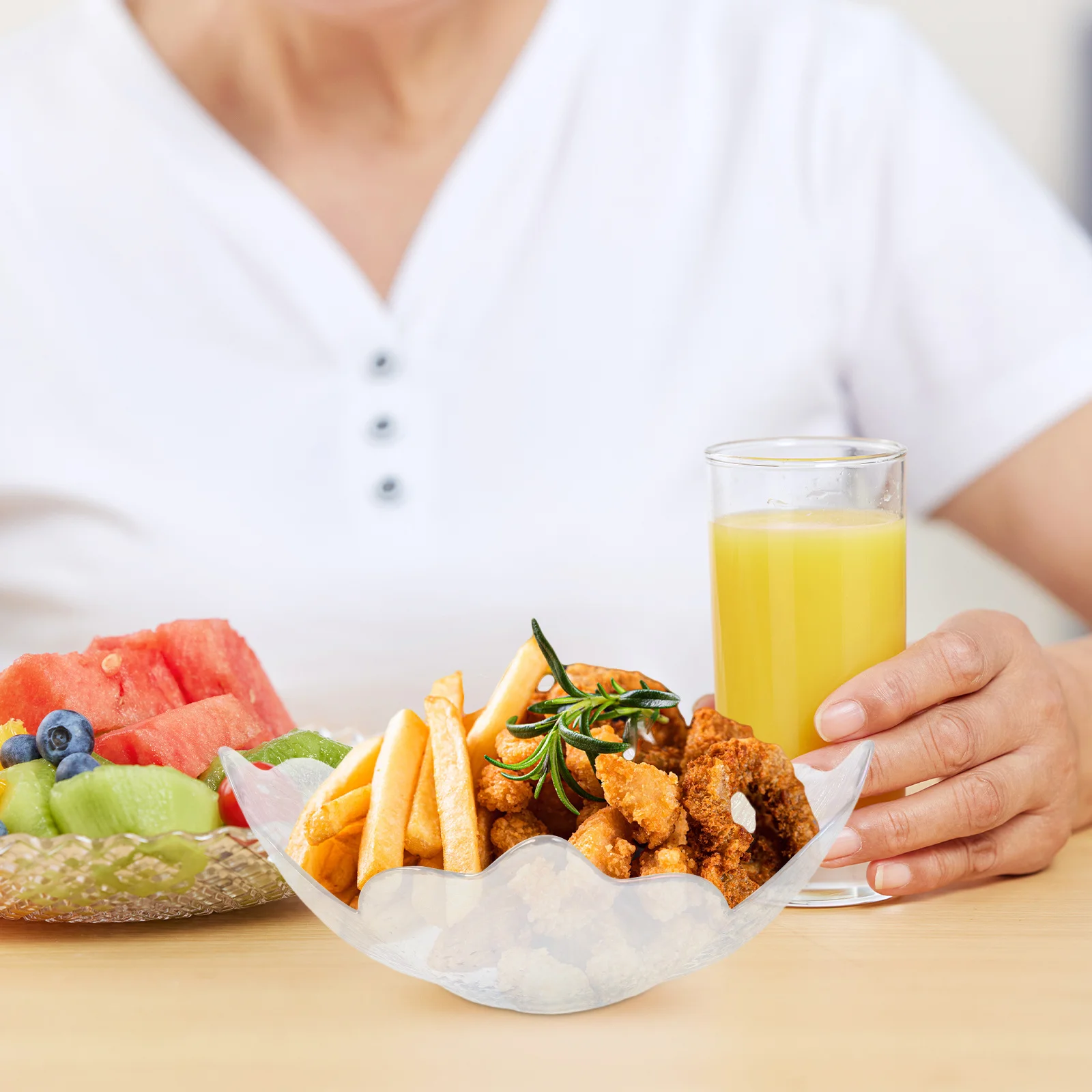 

Decorative Bowl Glass Serving Bowls Dessert Fruit for Party Candy Food Ice Cream Cup