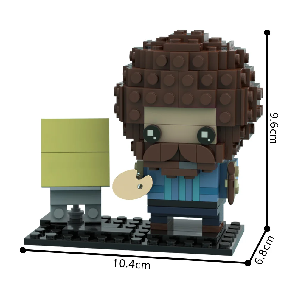 Gobricks MOC بوب روس حادثات سعيدة Brickheadz اللبنات نموذج عمل الشكل الطوب لتقوم بها بنفسك تجميعها لعبة الأطفال هدية