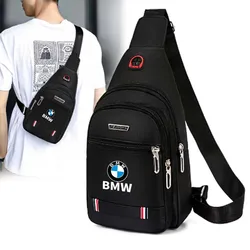 Logotipo do carro dos homens saco de peito bolsas saco da cintura crossbody fone de ouvido cabo carros acessórios para bmw f20 e39 f10 f30 e90 e46 e60 g60 g30