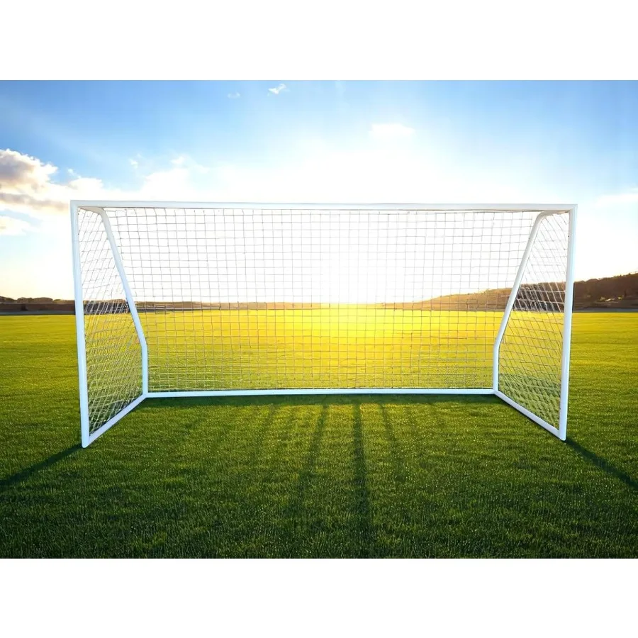 Premier 12 x 6 pies. Portería de fútbol de acero de tamaño juvenil para entrenamiento y práctica: características 2 de diámetro, marco de acero más fuerte, duradero, 4 m