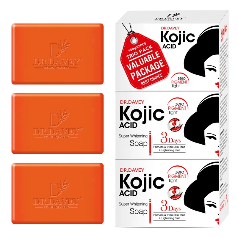 

3 шт. Мыло с койевой кислотой, очищающее и увлажняющее, ручной работы, для купания, умывания лица и увлажнения кожи.