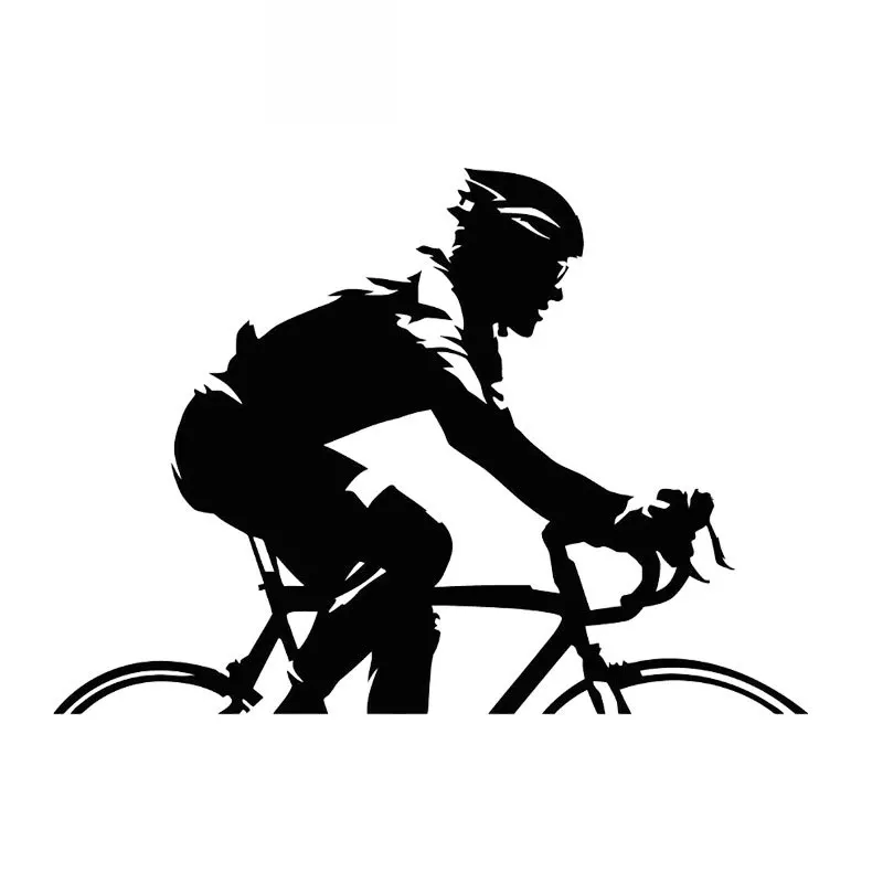 Bicycle Racing Bicycle Sports Decals Fashion Decorative Decals Personalized Pvc Waterproof Decals Black/white, 17cm * 12cm