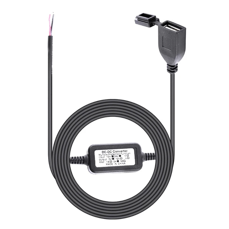 Waterproof Motorcycle Handlebar Power Adapter for Phone GPS 12-24V USB