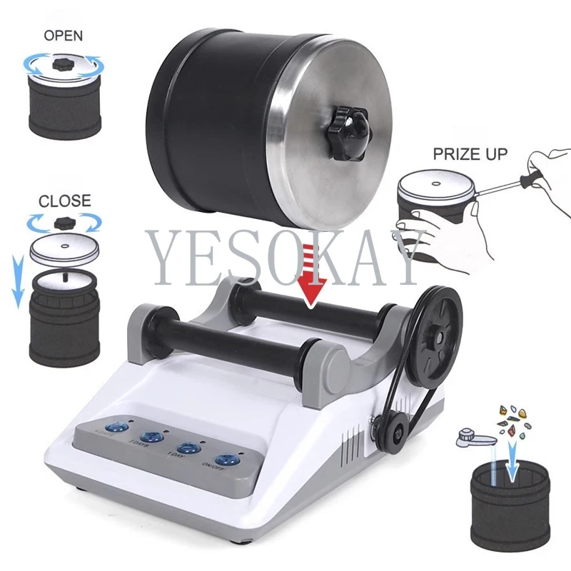 Imagem -02 - Fun Electric Gem Polisher Machine Grinder Grupo Faça Você Mesmo Stone Polishing Machine Test Toy For Kids Adultos Crianças