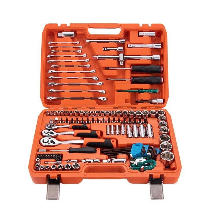 ZAIQU High Quality 121pcs Car Repair Tool Set Torque Wrench & Quick Ratchet Socket Tool Durable Steel Material
