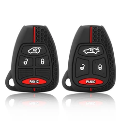 Silicone Cover Key Case for Chrysler Voyager Pacifica 300c PT Cruiser Dodge Caliber Avenger Jeep Grand Cherokee Compass Patriot