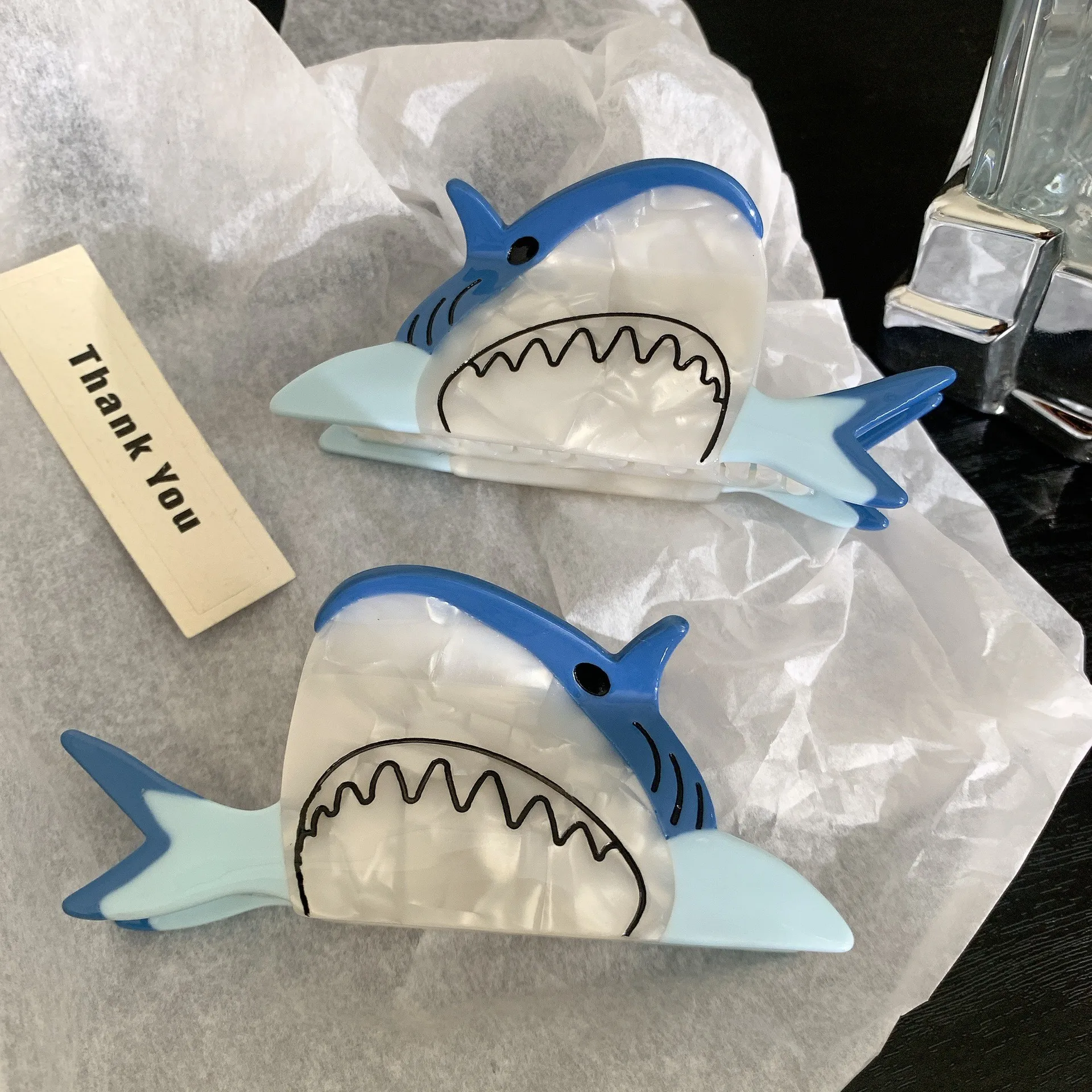 

New Cute Cartoon Shark Claw Acetate Crab Hair Clip Shark Clip for Woman Girl Creative Ocean Beach Hairpin Hair Accessories