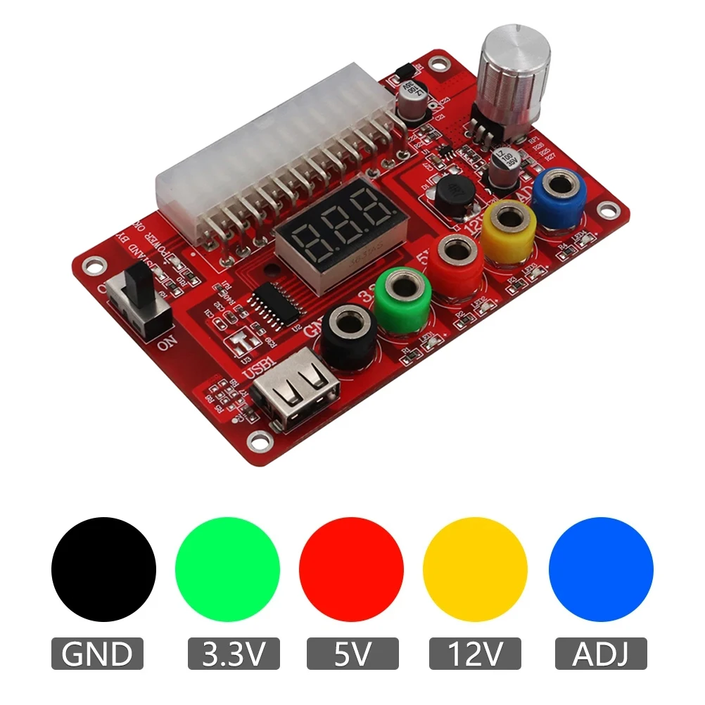 

Power Regulator Board Adjustable 3.3V 5V 9V 12V Output for ATX Power Supply Board USB Motor Drive LED Lights PC