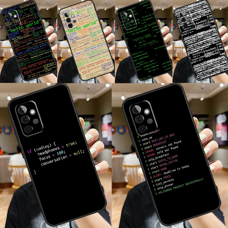 Programming Languages For Samsung Galaxy A53 A33 A13 A23 A15 A25 A35 A55 A51 A71 A12 A32 A52 A14 A34 A54 Case