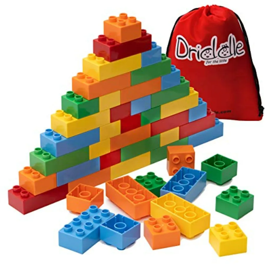 

Driddle Big Building Blocks for - STEM Toy - Classic Large Building Bricks - Compatible with All Major Brands - for All Ages -