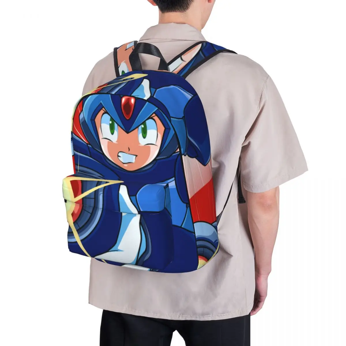 Megaman Video Game Mega Man Backpacks Large Capacity Student Book bag Shoulder Bag Laptop Rucksack Casual Children School Bag