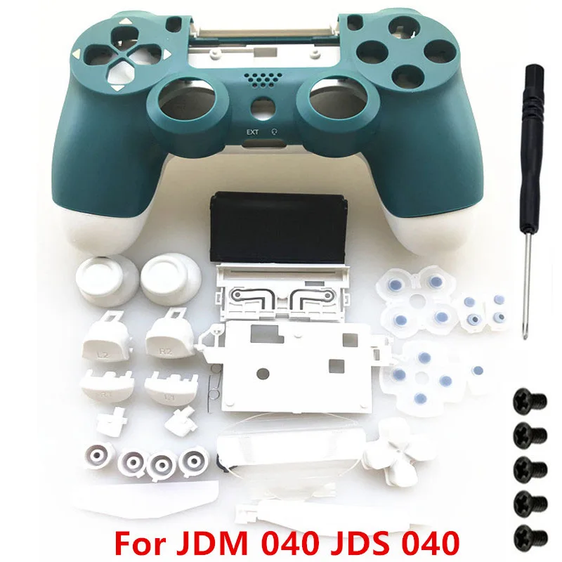 Juego completo de carcasa, botones de reparación, funda para DualShock 4 PlayStation 4 PS4 Pro jds 040 JDM-040, cubierta de repuesto para controlador