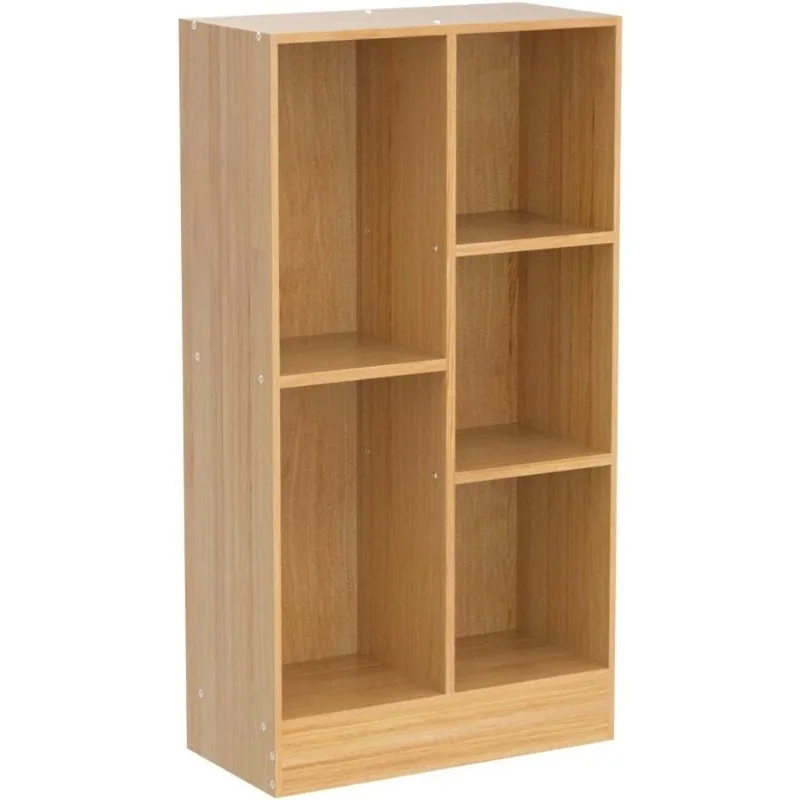 Estantería de madera Natural con Base, Cubo de mediados de siglo, organizador de almacenamiento de 3 niveles, pantalla de Madera rústica, envío gratis. 5