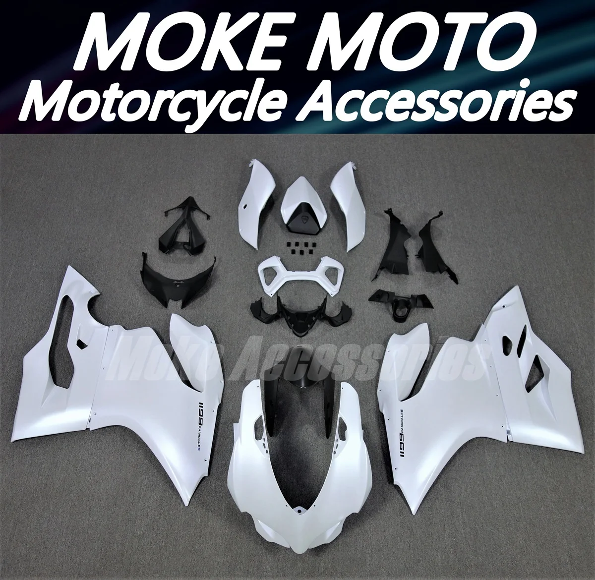 

Motorcycle Fairings Kit Fit For Panigale 899 1199 2012 2013 2014 Bodywork Set High Quality Pearl white silk Black