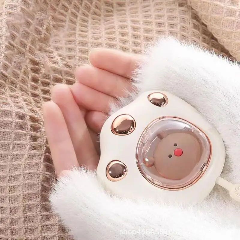 Hand Warmers Portable Rechargeable Pocket Warmer Winter Cute Cat Claw Warm Gift Indoors Outdoors Cycling Heater 2400mah 1200mah