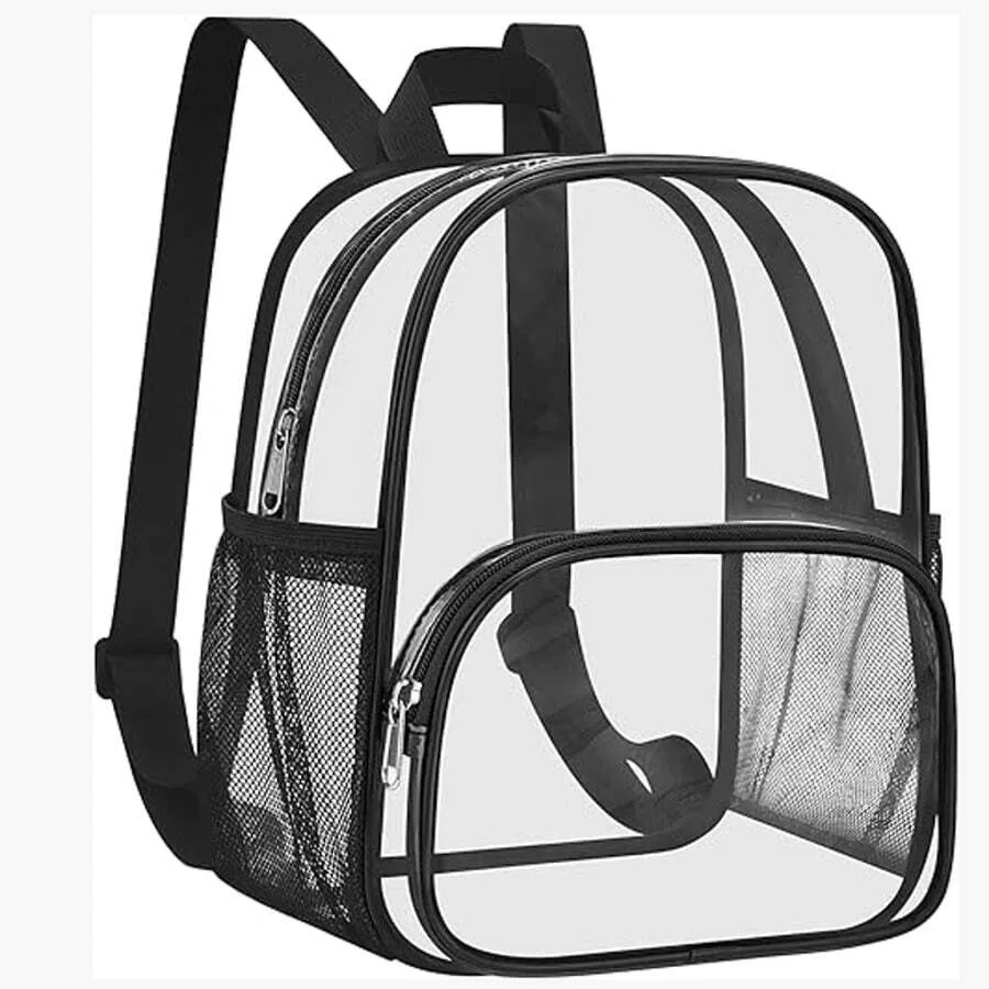 Transparent Backpack, Suitable For Stadium Events, Concerts, Sporting Events, Work Trips, And More.