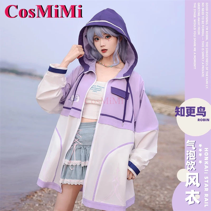 CosMiMi ゲーム Honkai: スターレールロビン/フェイシャオコスプレ衣装スパークリングドリンクファッション甘いトレンチコート女性日常着衣装