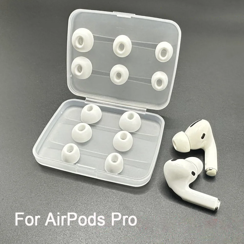 Universal Replacement Ear Tips for Apple Airpods Pro 1st 2nd Silicone Earbuds Noise Reduction Hole Soft Comfortable Fit Eartips