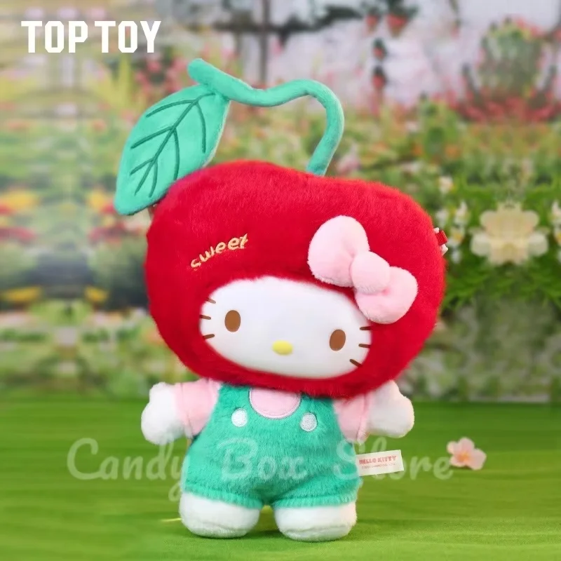 New Sanrio Kawaii Hello Kitty Cherry Large Plush Hello Kitty Doll Girl Room Decoration Surprise Birthday/Christmas Toy Gift