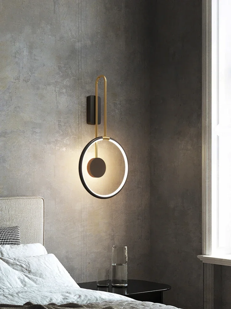 Nodic camera da letto comodino lampada da parete a LED soggiorno moderno di design sfondo applique da parete corridoio creativo corridoio decorazione della parete luce