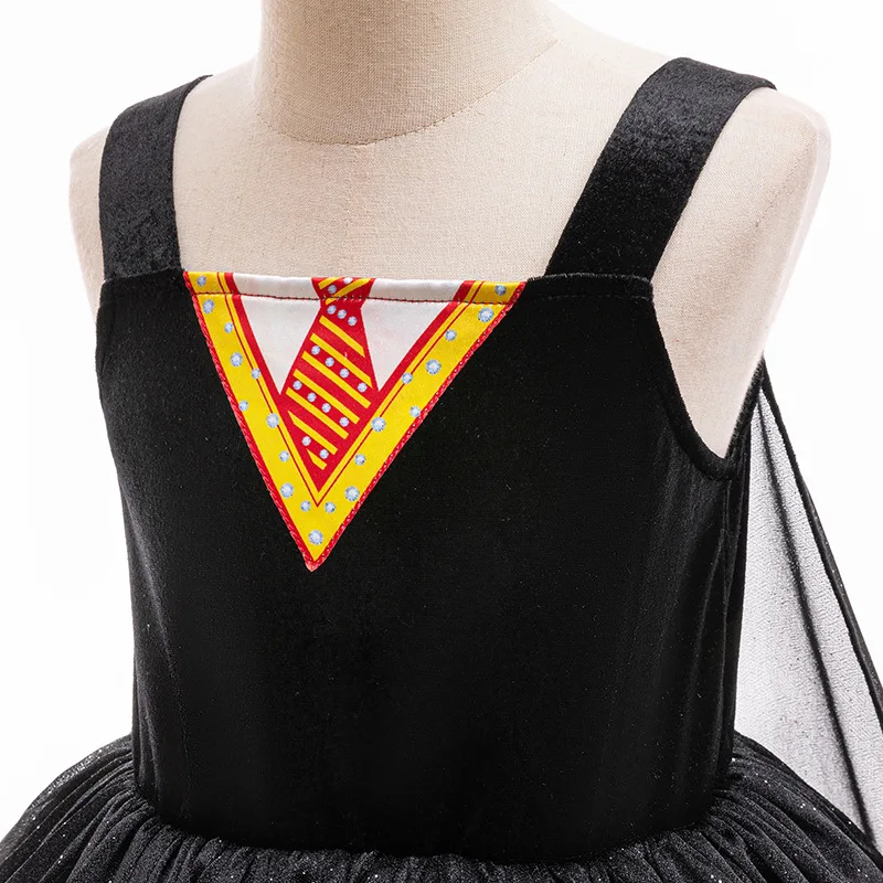 

Girls Black Party Dresses Formal Wedding Princess Gown Prom Dresses for girls Tulle Sleeveless Mesh Teenage Dress