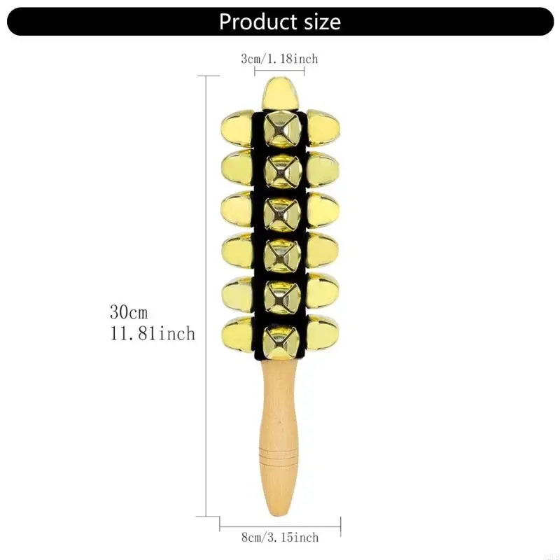 25 미취학 아동을 위한 건강한 교육용 핸드벨 내구성 목재 금속 구조 A2UB