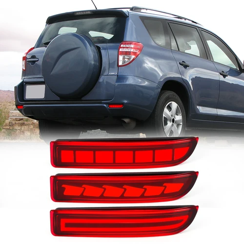 Luces reflectoras de parachoques trasero LED para Toyota RAV4 2006 2007 2008 2009 2010 2011 2012 para freno PREVIA Alphard 2010-2012