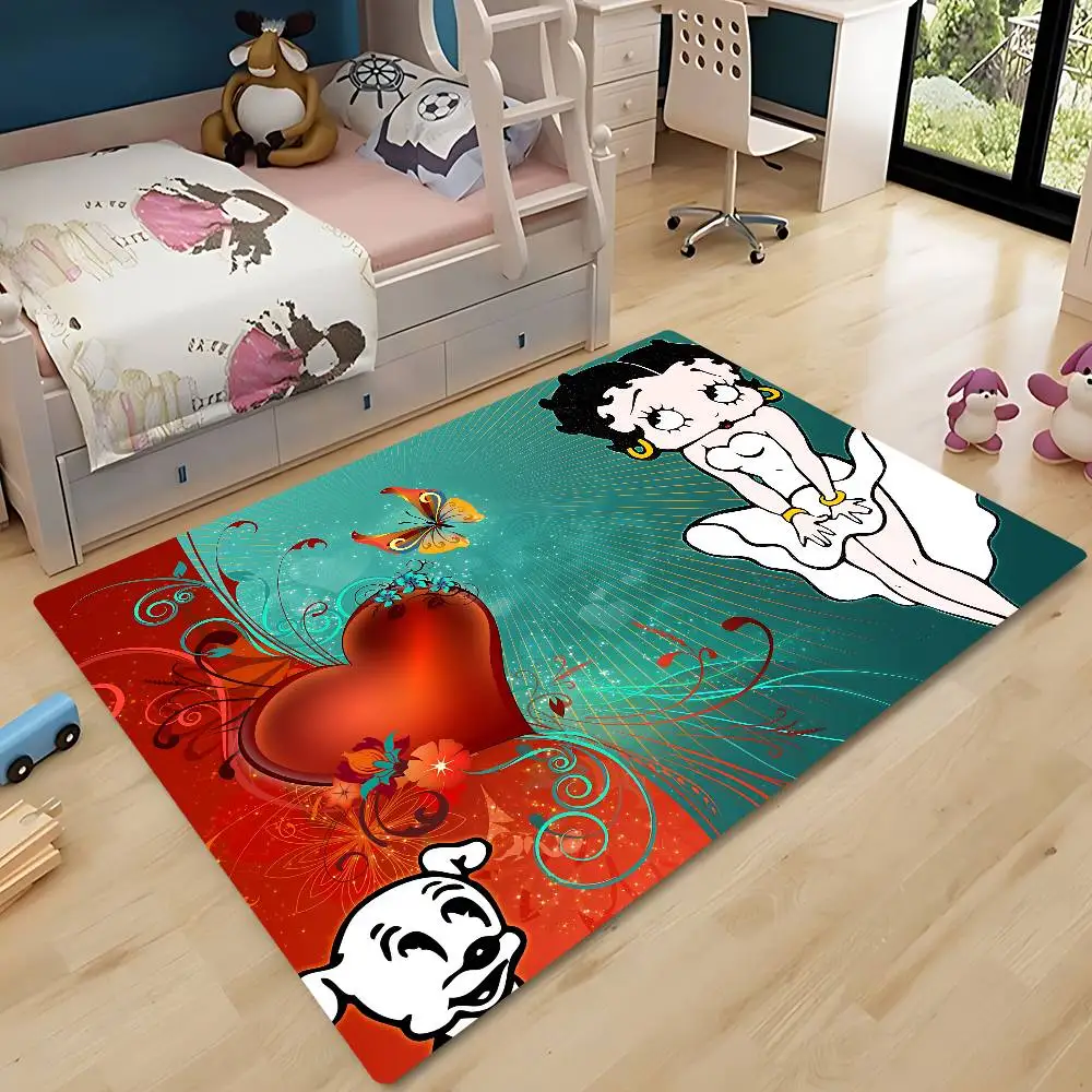 لطيف B-Betty Boop الكلمة حصيرة INS نمط لينة غرفة نوم الطابق منزل غرفة الغسيل حصيرة المضادة للانزلاق السجاد المنزلية #4