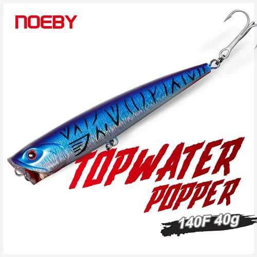 Señuelos de pesca NOEBY Popper 140mm 40g Topwater Dorado Popper Wobblers cebo duro cebos flotantes lubina señuelo de pesca