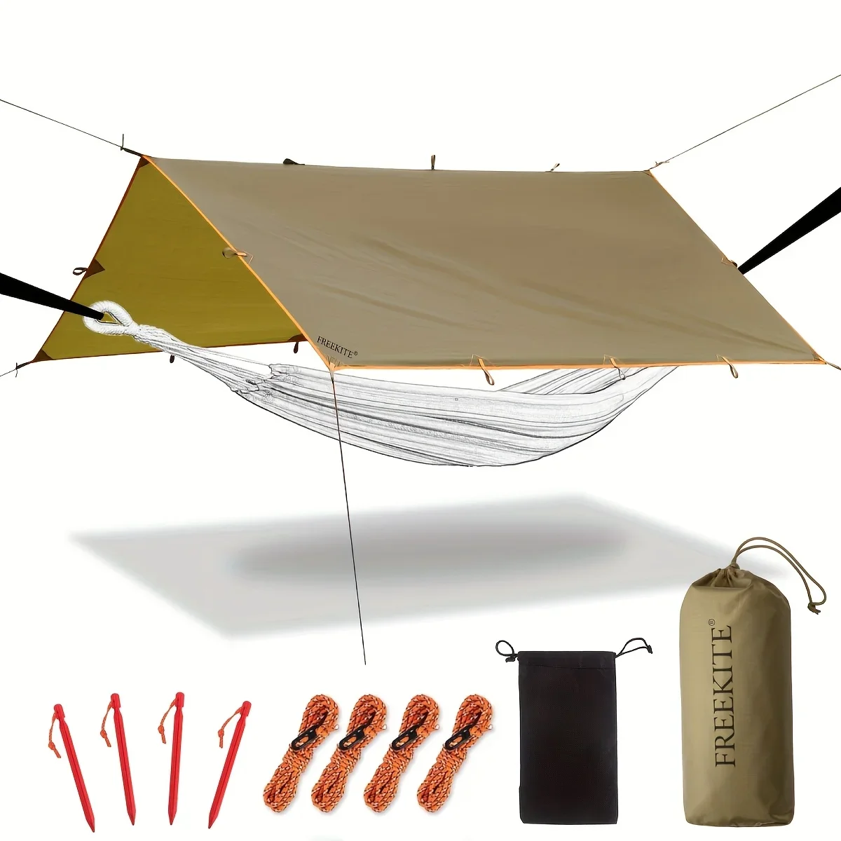 

KEEHOME Outdoor Camping Tarp Canopy Backpacking High Quality and UV Protect, Portable, Foldable Tent for Garden, Hiking, Outdoor Survival