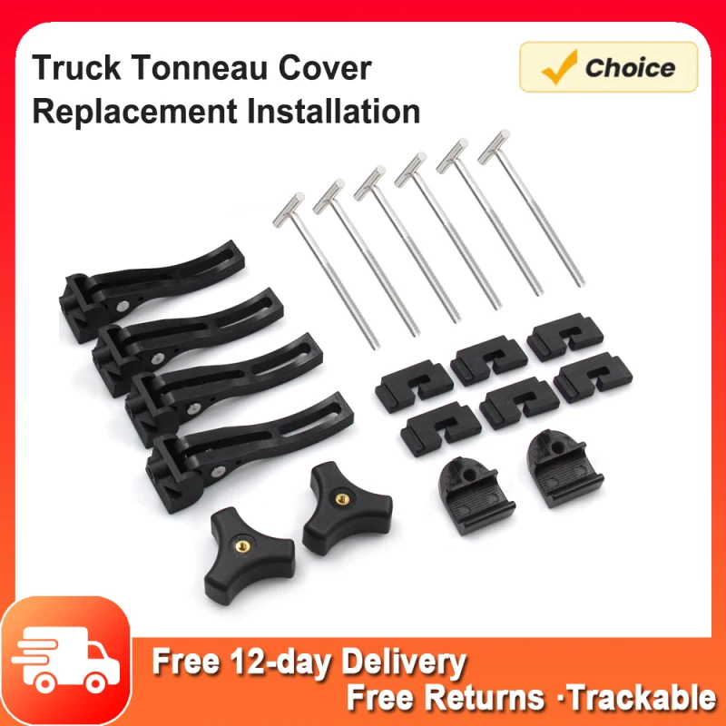 

Truck Tonneau Cover Replacement Installation Accessory for Hard Tri-fold and Quad-fold Truck Bed Cover Include Screw T-Bolt
