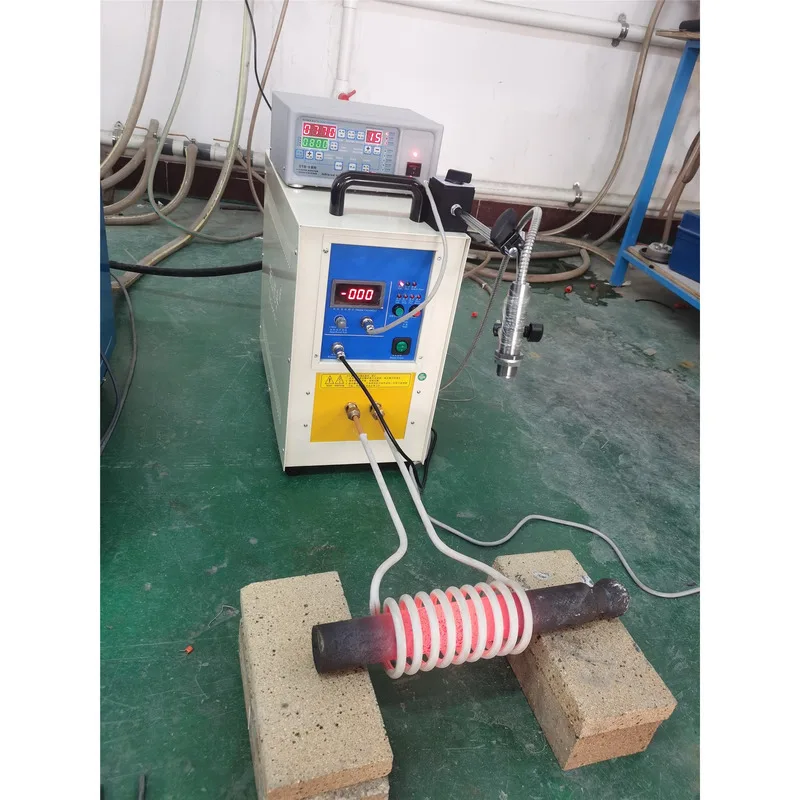 Portable High Frequency Heating Machine 15Kw Induction Heater For Heat Treatment Furnace 500Kg/H Capacity Adjustable