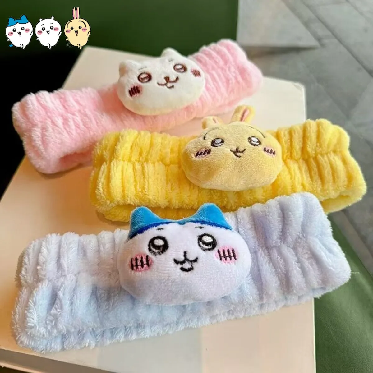 

Cute Cartoon Chiikawa Hachiware Usagi Plush Face Mask Hairband Headband