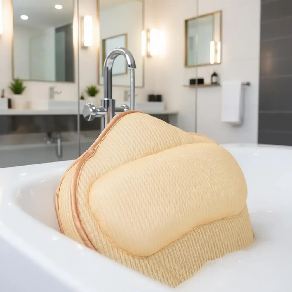 

Luxury Spa Bath Pillow with Non-Slip Suction Cups for Extra Comfort and Back Support