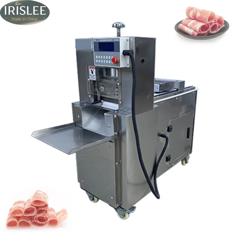 

Single Roll Mutton Beef Slicer Stainless Steel Lamb Roll Frozen Meat Cutting Machine for Hot Pot Shop