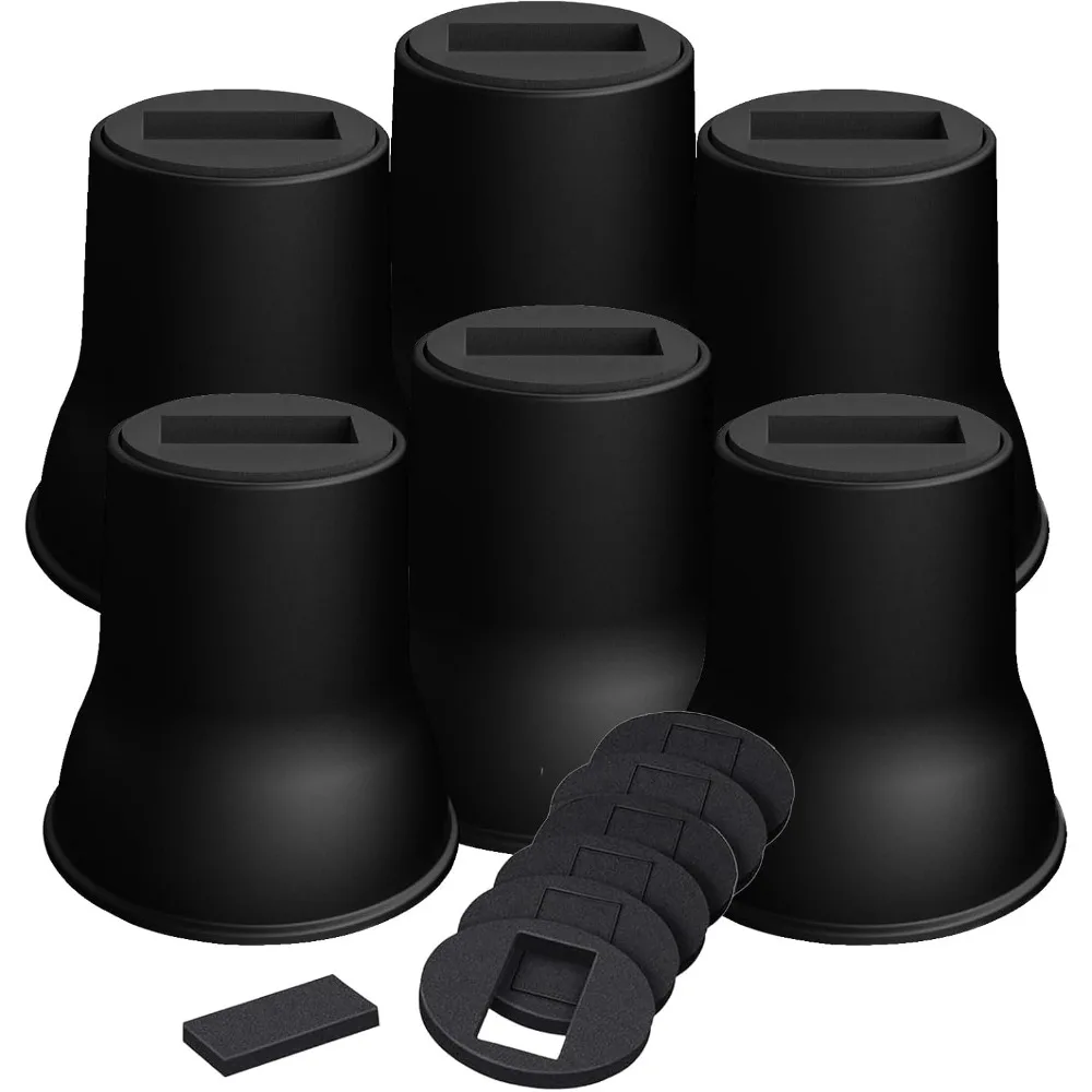 

Подставки для кроватей, 6 дюймов, 6 шт. сверхмощных подставок для мебели, подъемные до 2200 фунтов круглые подставки для диванов, диванов, подставки под телевизор