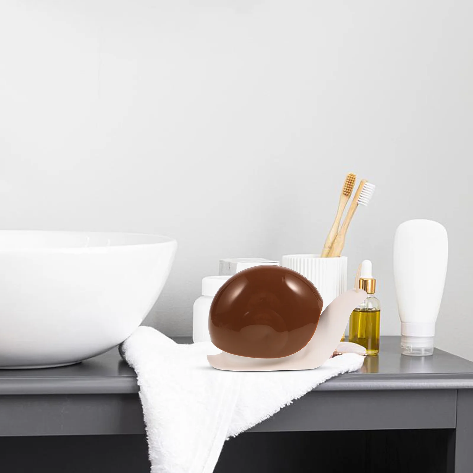 

Push Type Snail Dispenser Box Large Capacity For Shower Gel Shampoo Conditioner Lightweight Plastic Bathroom Accessory