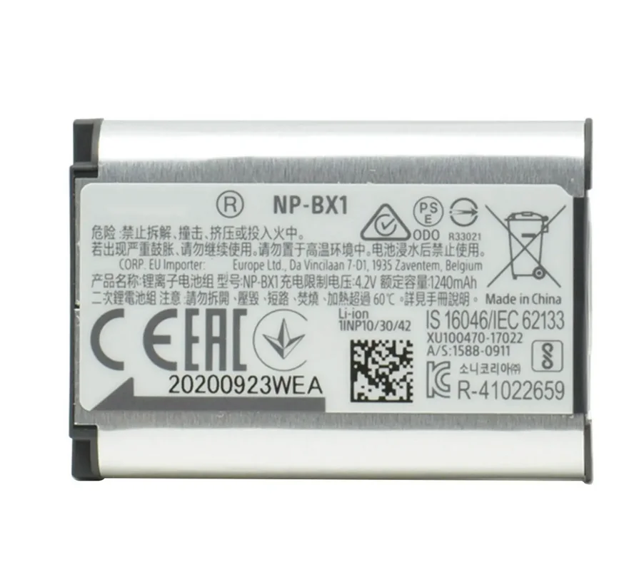 NP-BX1 npbx1 np bx1 np bx1 Battery For Sony DSC-RX100 DSC-WX500 IV HX300 WX300 HDR-AS15 X3000R MV1 AS30V HDR-AS300 as100v as200v