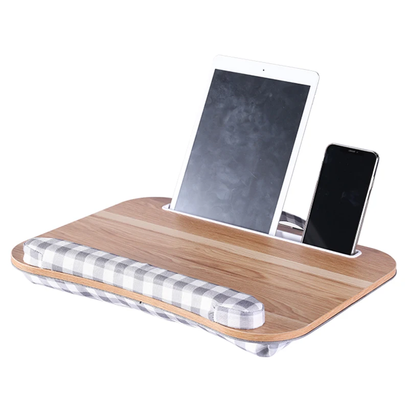 

MUMUCC Square Computer Desk Lazy Bed Desk Function Card Slot Laptop Desk Non-slip Design Backrest Thickened Cushion ComputerDesk