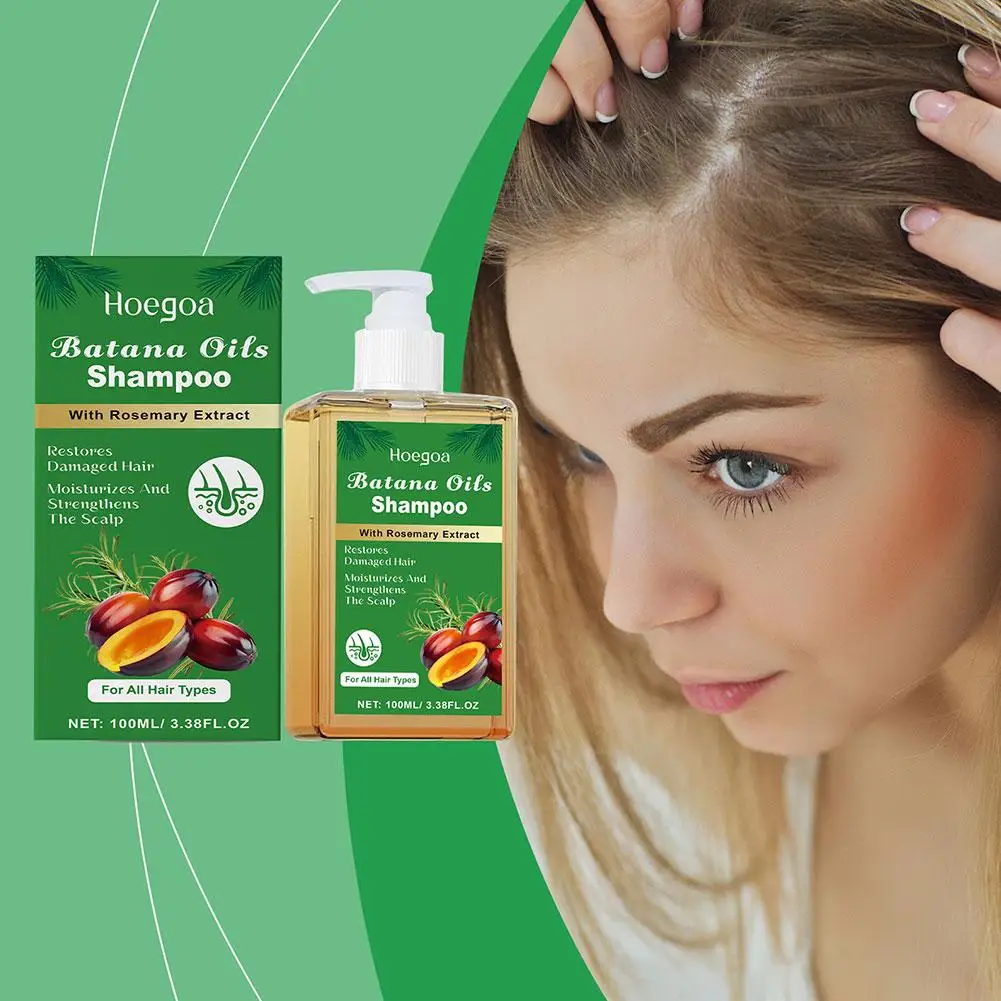 Batana Oil & Rosemary Shampoo, 100ML Batana Shampoo With Rosemary Extract, Nourishing Hair Care & Hair Growth- Soft And Fluffy - view 2