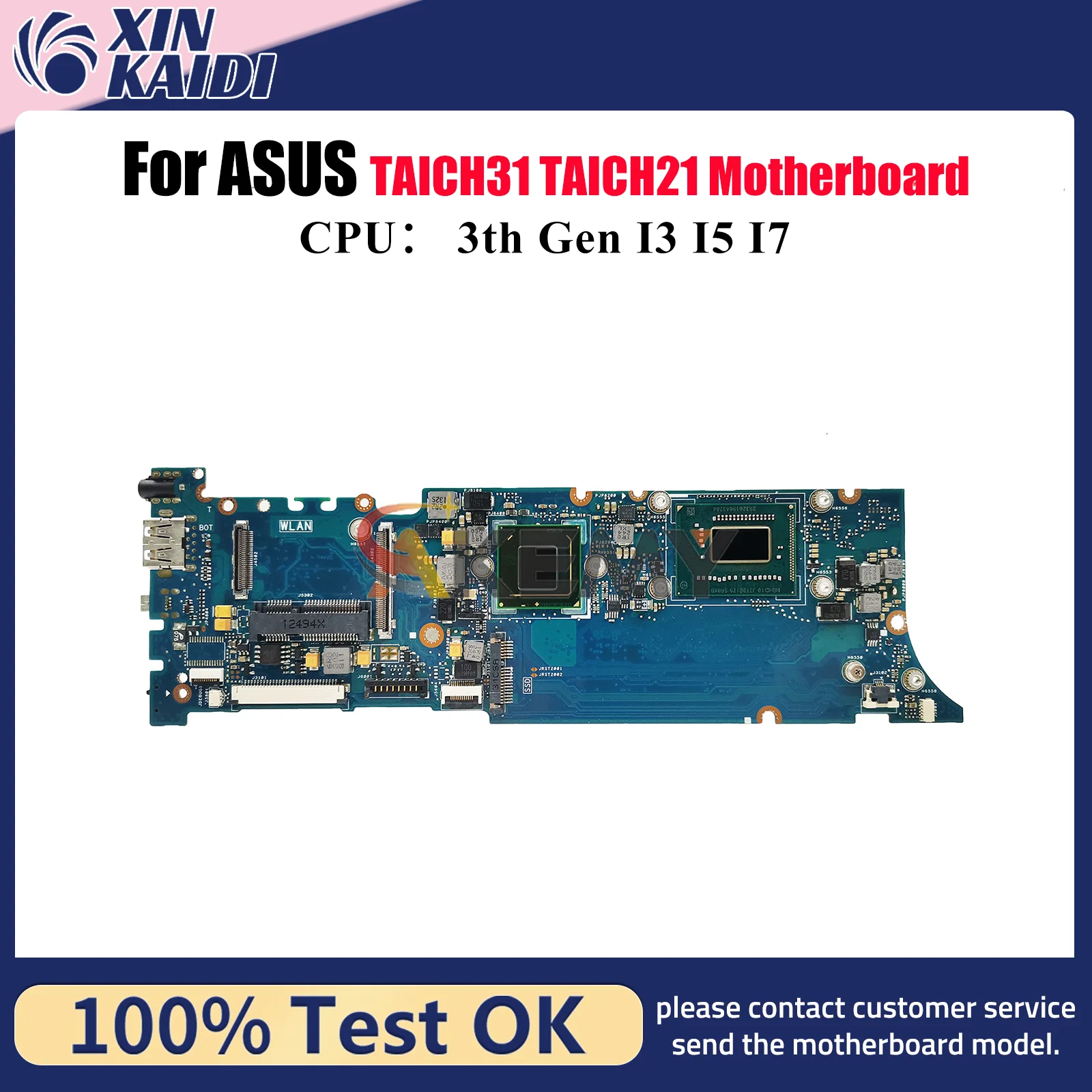 

TAICHI21 Laptop Motherboard For ASUS ZenBook TAICH31 TAICH21 TAICHI Notebook Mainboard With I3 I5 I7 CPU 100% tests OK fast ship