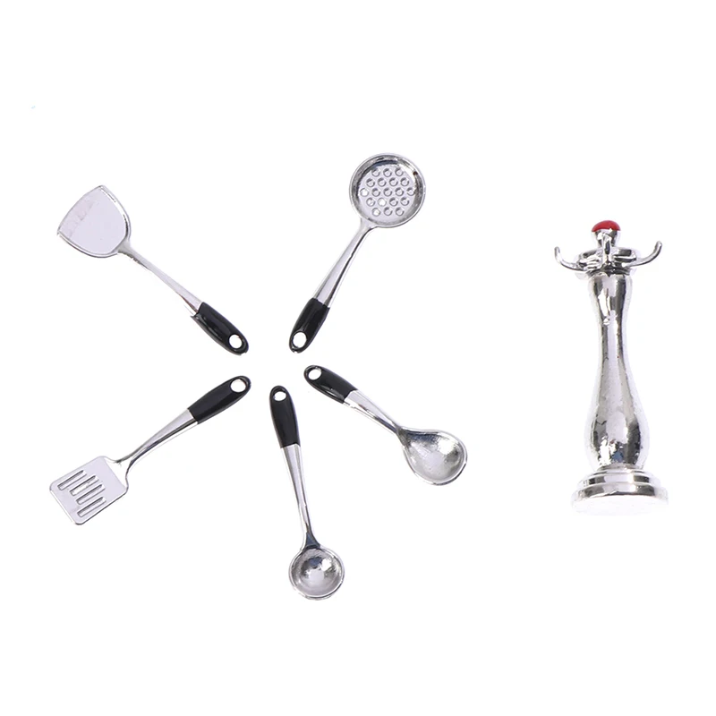 Porta spatola per casa delle bambole, porta colino, mini accessori da cucina per casa da gioco