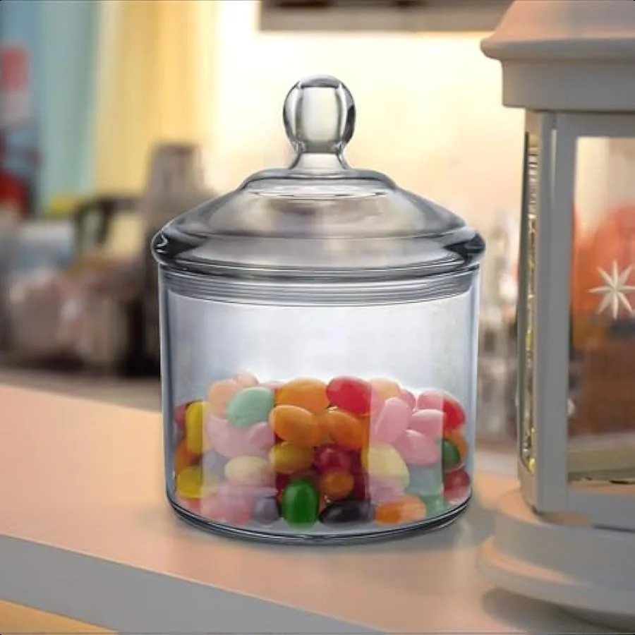 Cookie Jar Candy Dish with Lid Clear Acrylic Airtight Jar for Nuts Cookies Candy Chocolate 40 OZ
