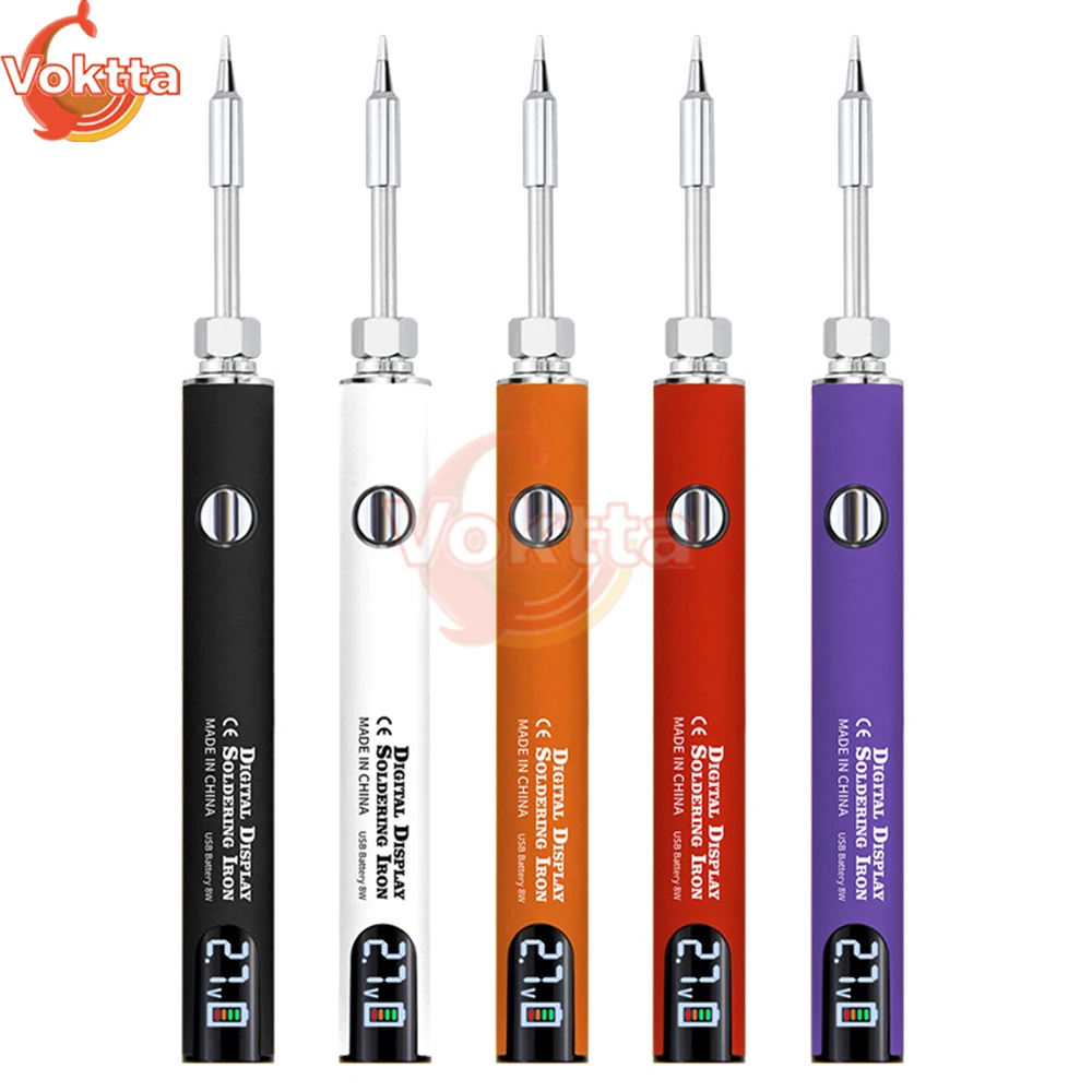 650mAh 510 Thread Battery Pen Electric Soldering Iron Adjustable Voltage Smart Power Tool Heating Solder Iron Welding Kit