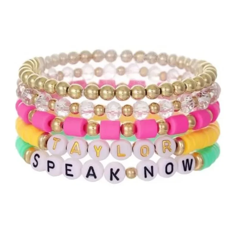 5 قطعة أساور الصداقة لعشاق الموسيقى عشاق السمعة الخوفة الصداقة هيرشي سيرفر أساور الصيف للنساء الفتيات