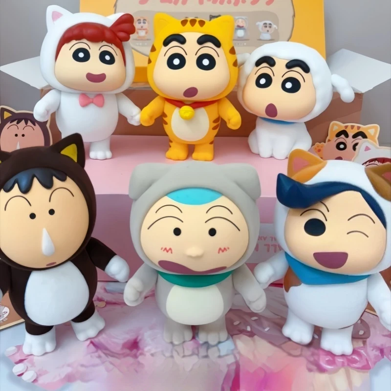 

In Stock Original Crayon Shin-Chan Cos Small Animal Series Blind Box Cute Doll Action Figure Decor Mystery Box Toy Surprise Gift